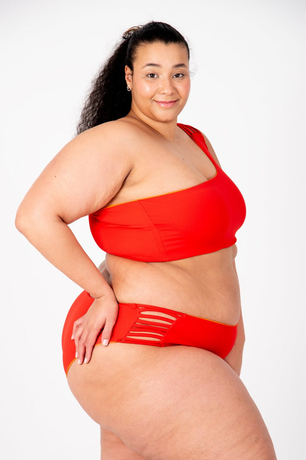 Cheeky Reversible High Waist Petite In All The Fire - Manners London