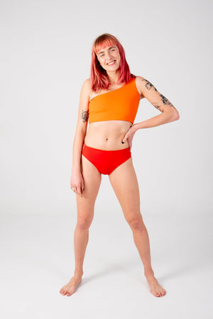 Cheeky Reversible High Waist Petite In All The Fire - Manners London