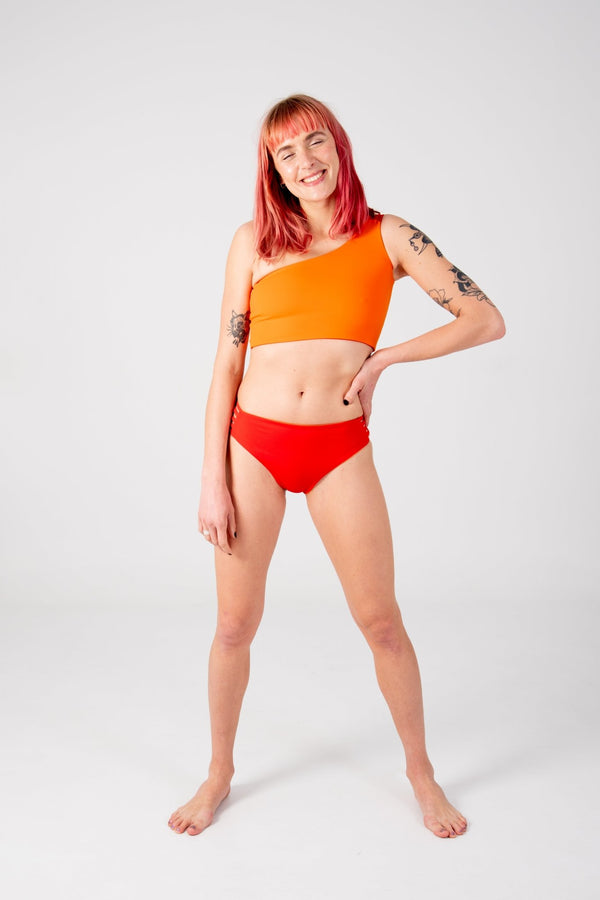 Cheeky Reversible High Waist Petite In All The Fire - Manners London