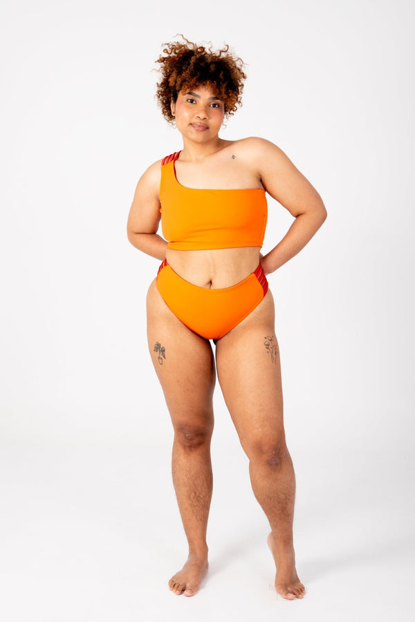 Cheeky Reversible High Waist Petite In All The Fire - Manners London