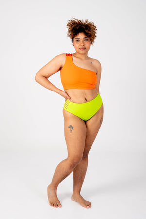 Cheeky Reversible High Waist Petite In Grape and Apple Sours - Manners London