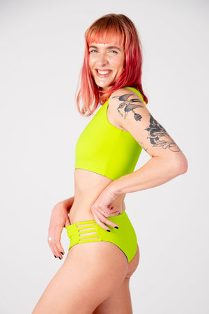 Cheeky Reversible High Waist Petite In Grape and Apple Sours - Manners London