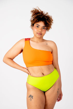 Cheeky Reversible High Waist Petite In Grape and Apple Sours - Manners London