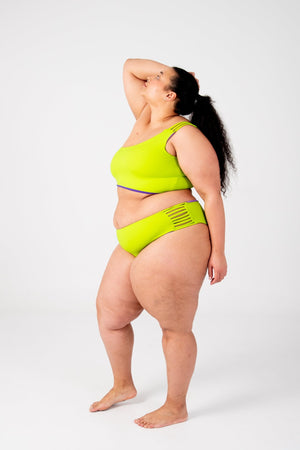 Cheeky Reversible High Waist Petite In Grape and Apple Sours - Manners London