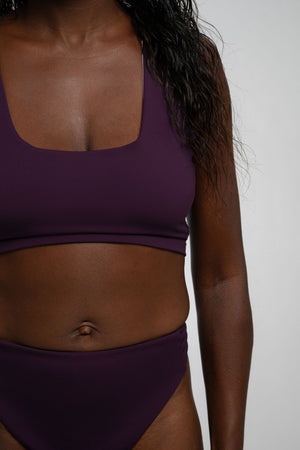 Cheeky Reversible High Waist Petite In Spicy Leopard Print and Deep Plum - Manners London