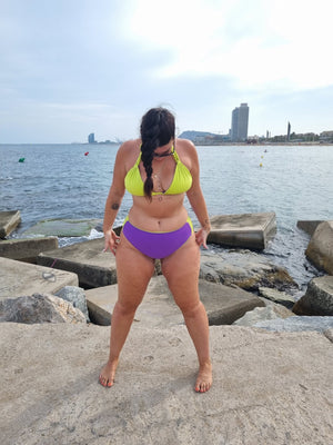 Cheeky Reversible High Waist Regular In Grape and Apple Sours - Manners London