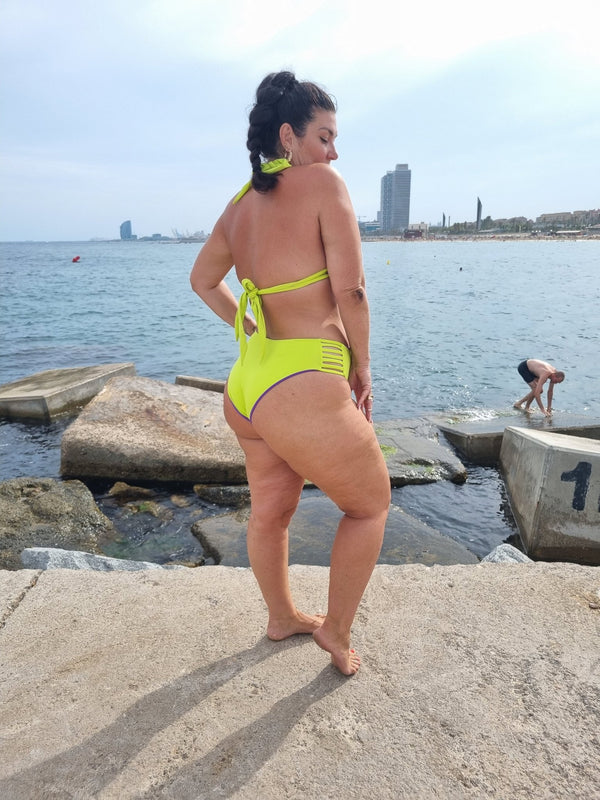 Cheeky Reversible High Waist Regular In Grape and Apple Sours - Manners London