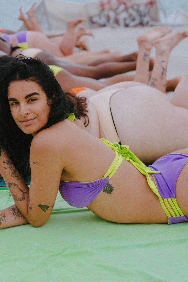 Cheeky Reversible High Waist Regular In Grape and Apple Sours - Manners London