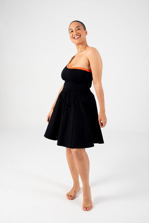 Circle Mini Skirt in Black - Manners London