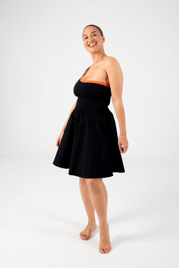 Circle Mini Skirt in Black - Manners London