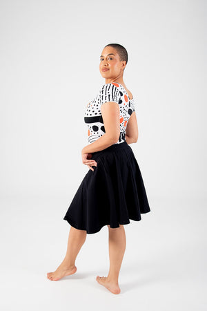 Circle Mini Skirt in Black - Manners London