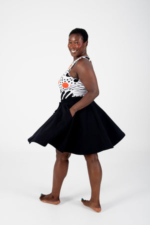 Circle Mini Skirt in Black - Manners London