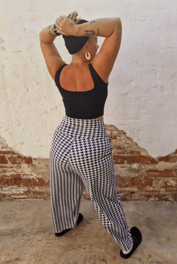 Corset Panelled Mid Crop Top in Black - Manners London