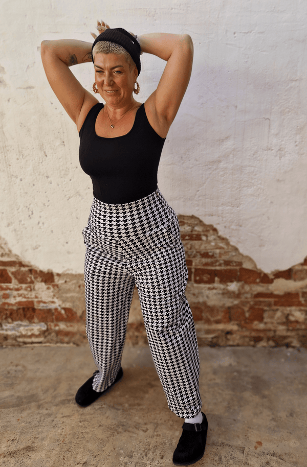 Corset Panelled Mid Crop Top in Black - Manners London