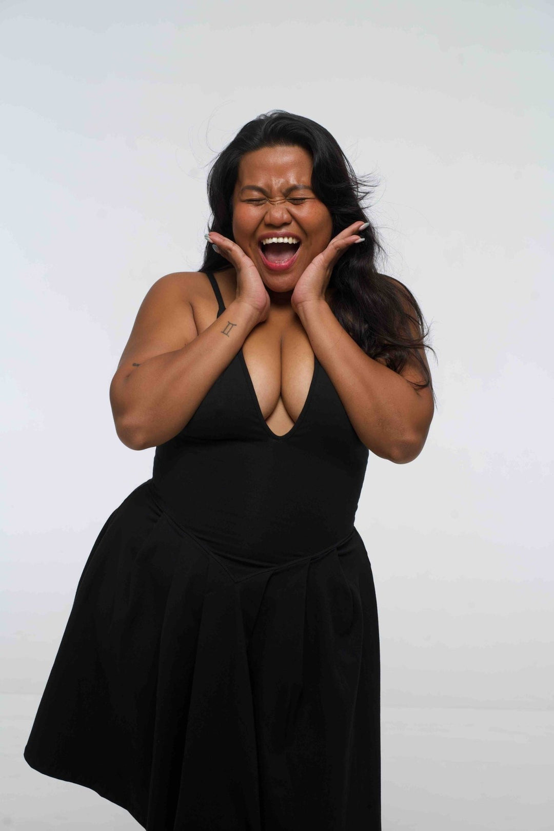 Corset Puff Dress Mini in Black (with pockets) - Manners London