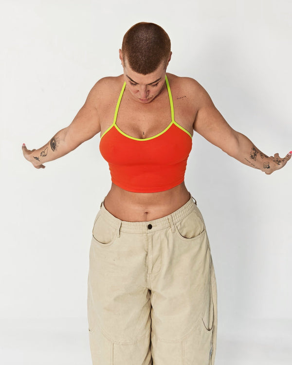 CROP VEST 3 PACK in Khaki Green/moss , Flame/lime and Leopard print/black - Manners London