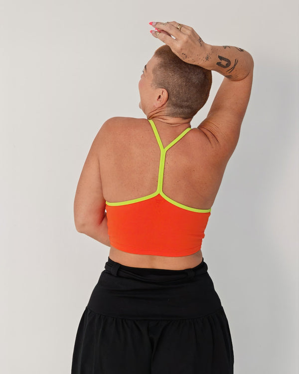 CROP VEST 3 PACK in Khaki Green/moss , Flame/lime and Leopard print/black - Manners London