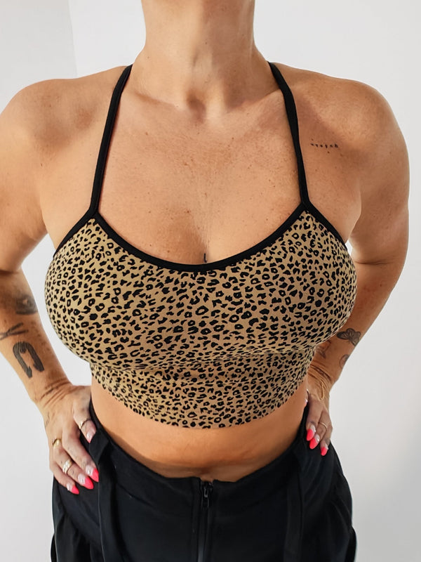 CROP VEST 3 PACK in Khaki Green/moss , Flame/lime and Leopard print/black - Manners London