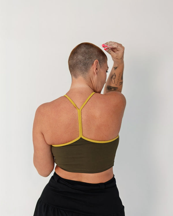 CROP VEST 3 PACK in Khaki Green/moss , Flame/lime and Leopard print/black - Manners London
