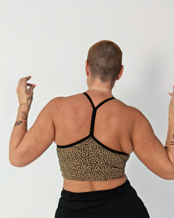 CROP VEST 3 PACK in Khaki Green/moss , Flame/lime and Leopard print/black - Manners London