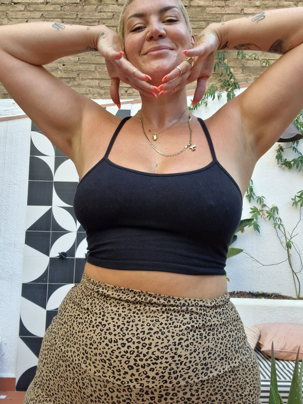 Crop Vest in Black - Manners London