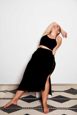 Crop Vest in Black - Manners London