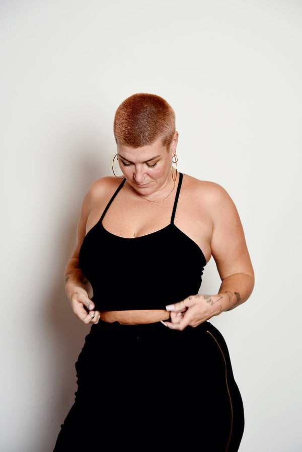 Crop Vest in Black - Manners London