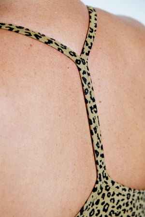 Crop Vest in Classic Leopard Print - Manners London