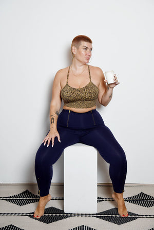 Crop Vest in Classic Leopard Print - Manners London