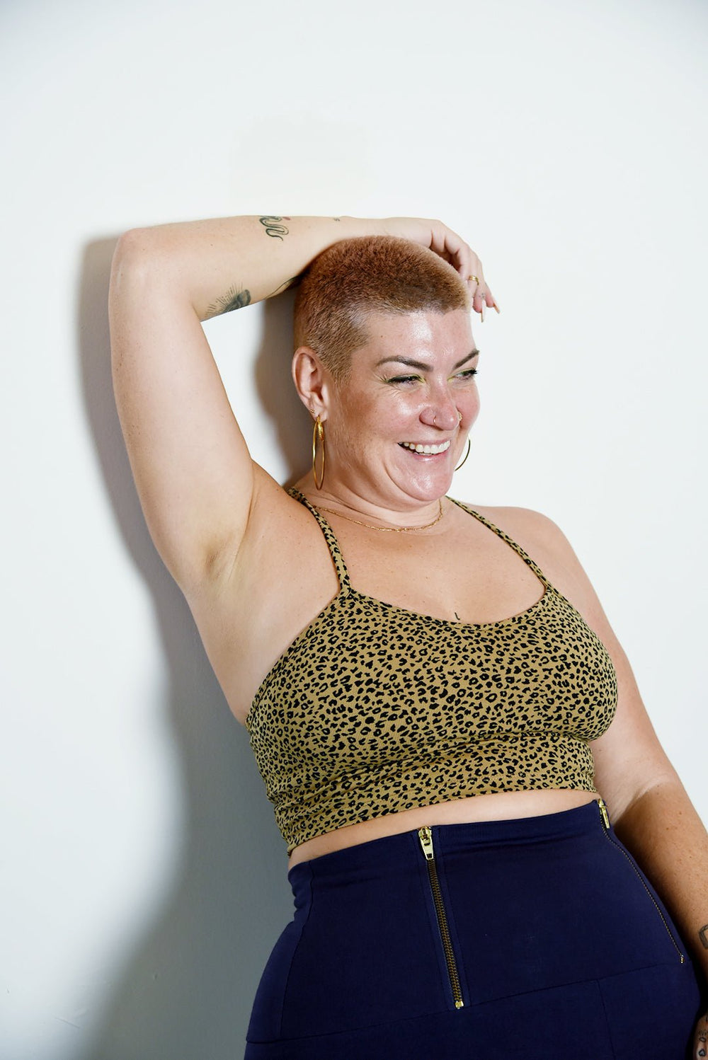 Crop Vest in Classic Leopard Print - Manners London