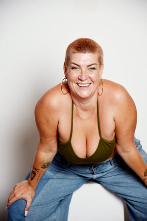 Crop Vest Top in Khaki Green LIMITED EDITION! - Manners London