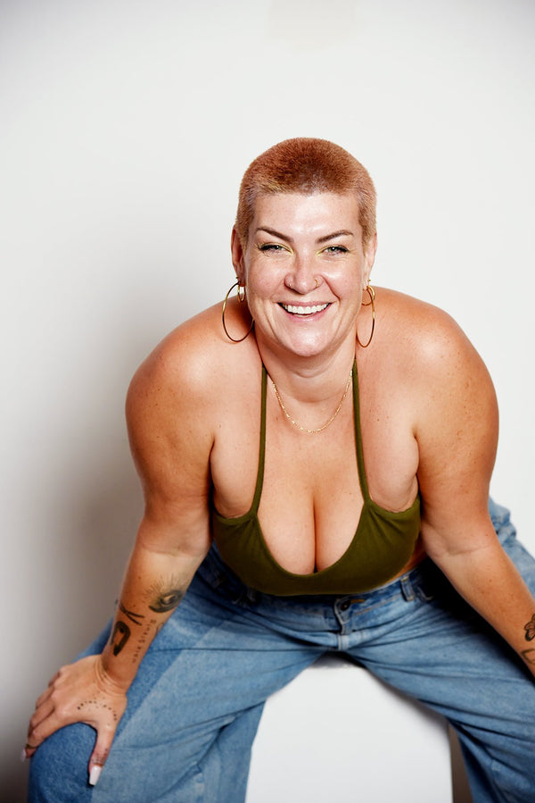 Crop Vest Top in Khaki Green LIMITED EDITION! - Manners London