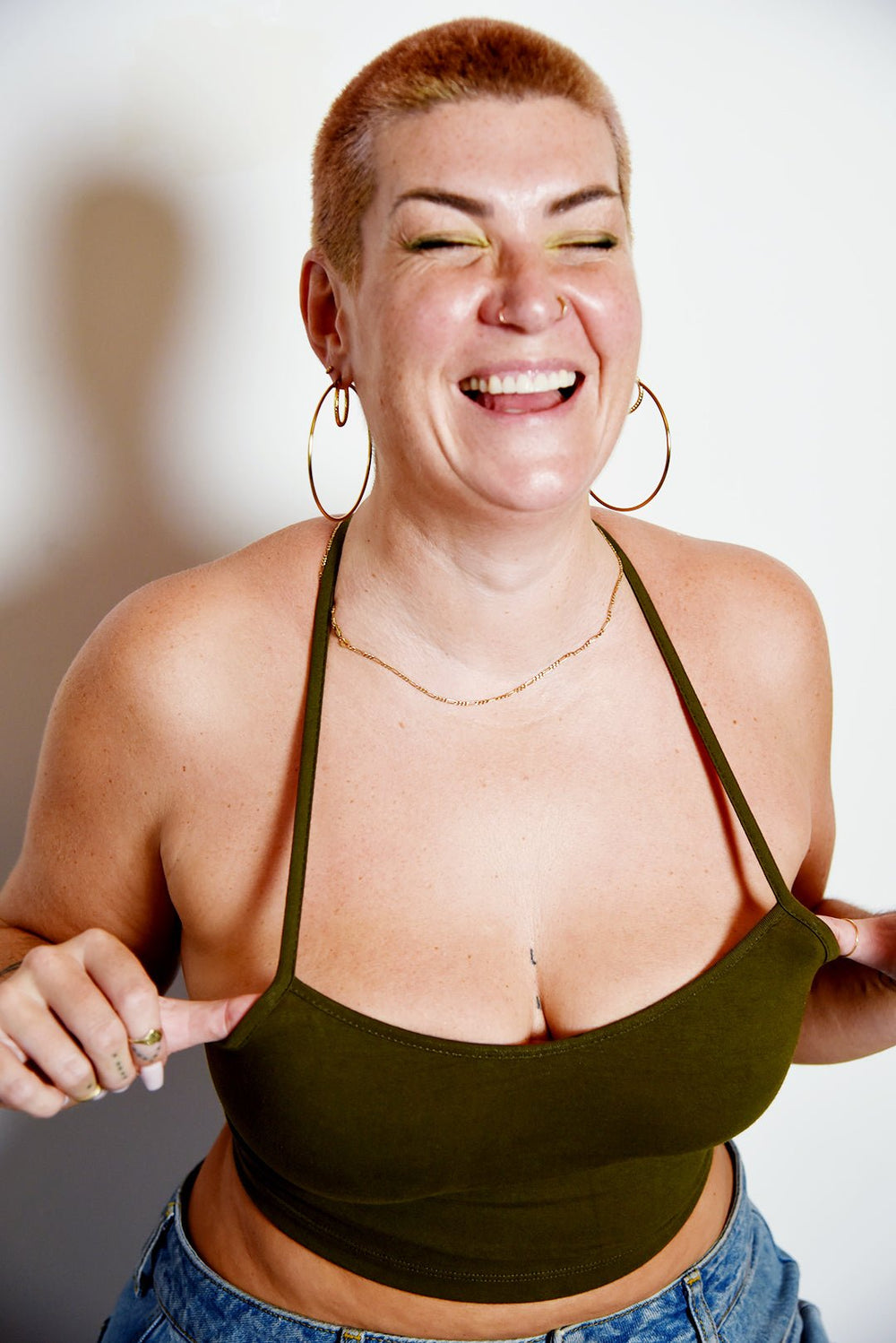 Crop Vest Top in Khaki Green LIMITED EDITION! - Manners London