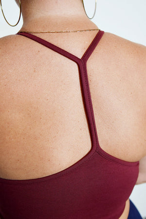 Crop Vest Top in Tawny Port LIMITED EDITION! - Manners London