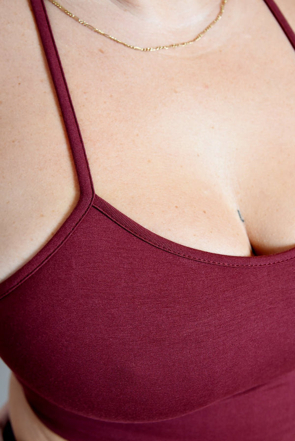 Crop Vest Top in Tawny Port LIMITED EDITION! - Manners London