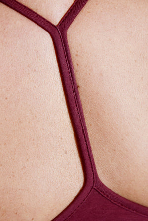 Crop Vest Top in Tawny Port LIMITED EDITION! - Manners London