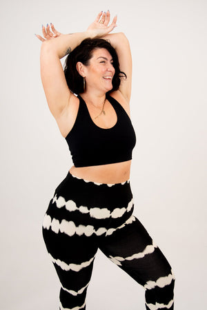 Cross Back Crop Bra In Black - Manners London