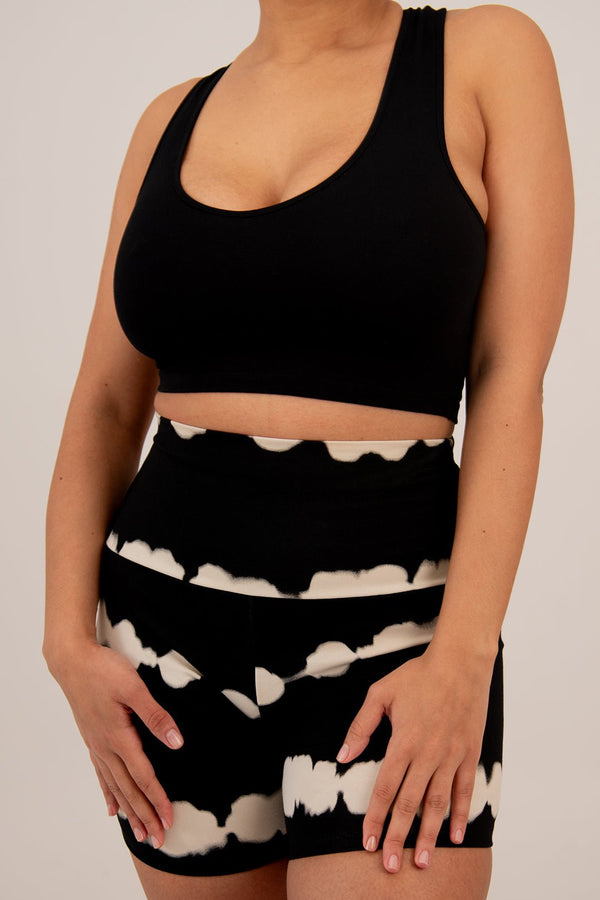 Cross Back Crop Bra In Black - Manners London