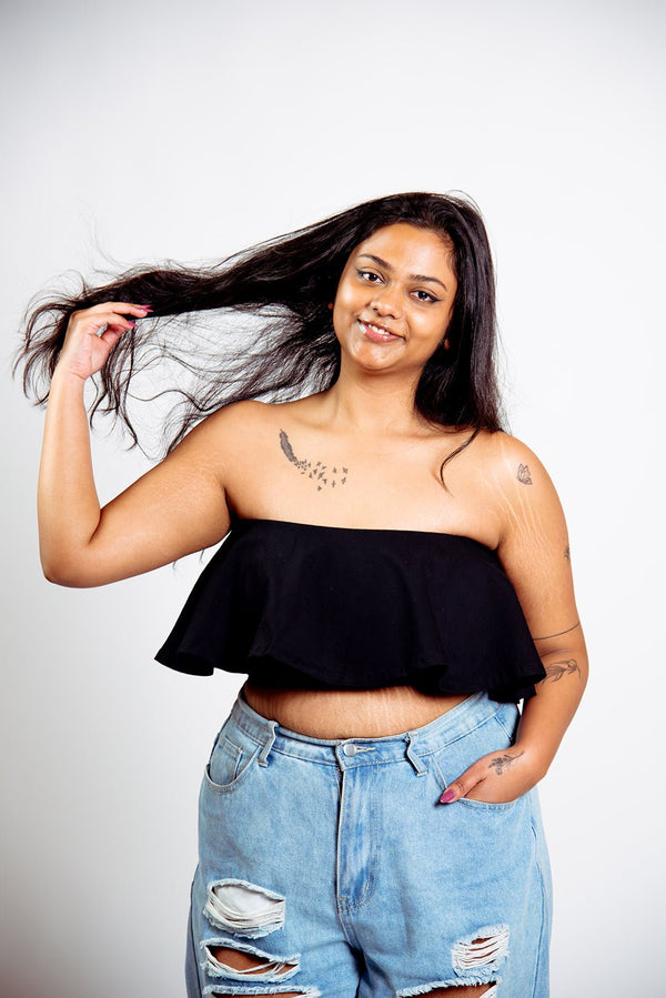 Diida 3 - Way Crop Top in Black - Manners London