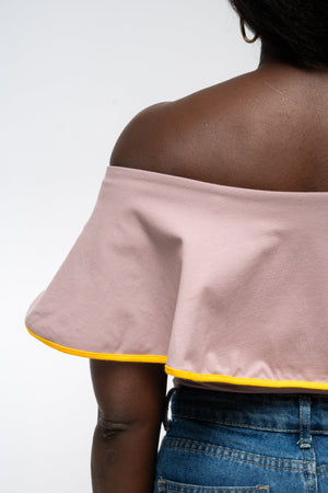 Diida 3 - Way Crop Top in Dust/Mango Edge - Manners London