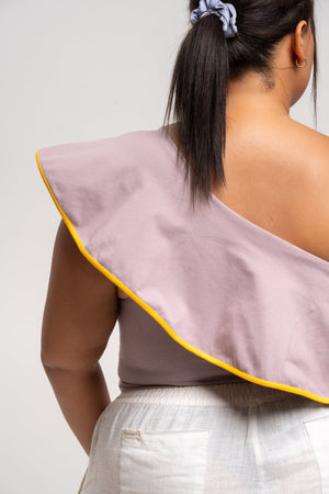 Diida 3 - Way Crop Top in Dust/Mango Edge - Manners London