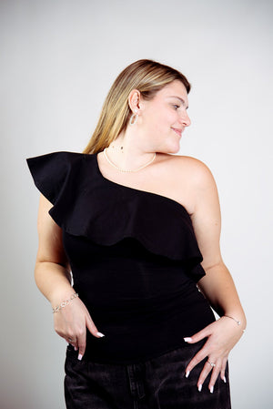 Diida 3 - way Full Length Top in Black - Manners London