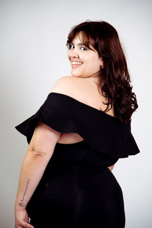 Diida 3 - way Full Length Top in Black - Manners London