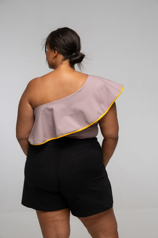 Diida 3 - way Full Length Top in Dust/Mango Edge - Manners London