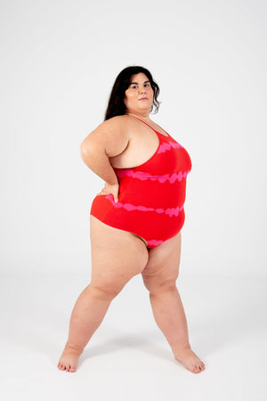 Eka Bodysuit in Blot Red - Manners London