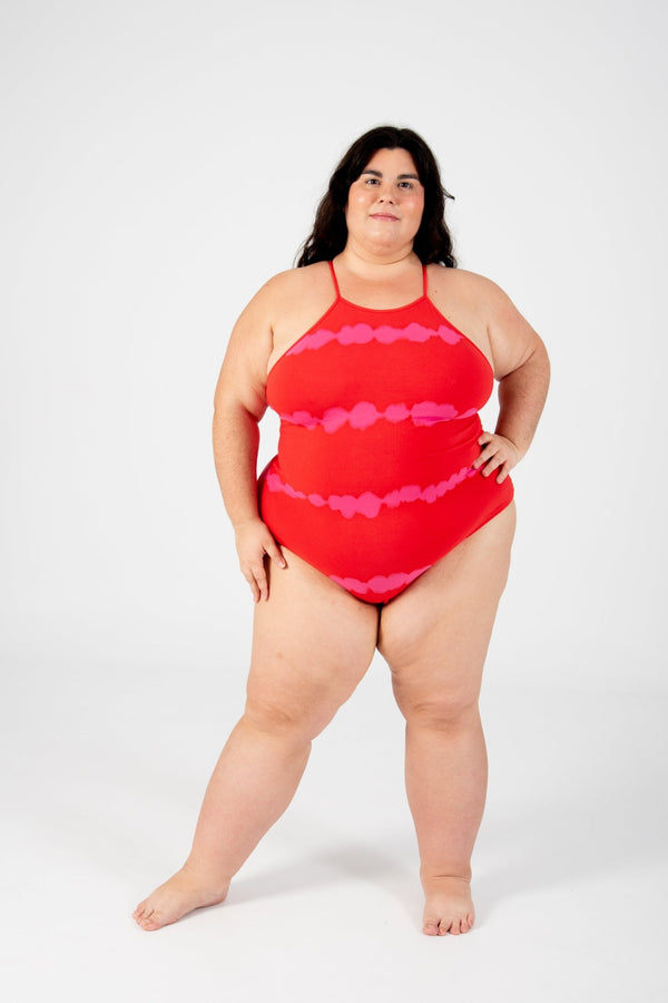 Eka Bodysuit Tall In Blot Red - Manners London