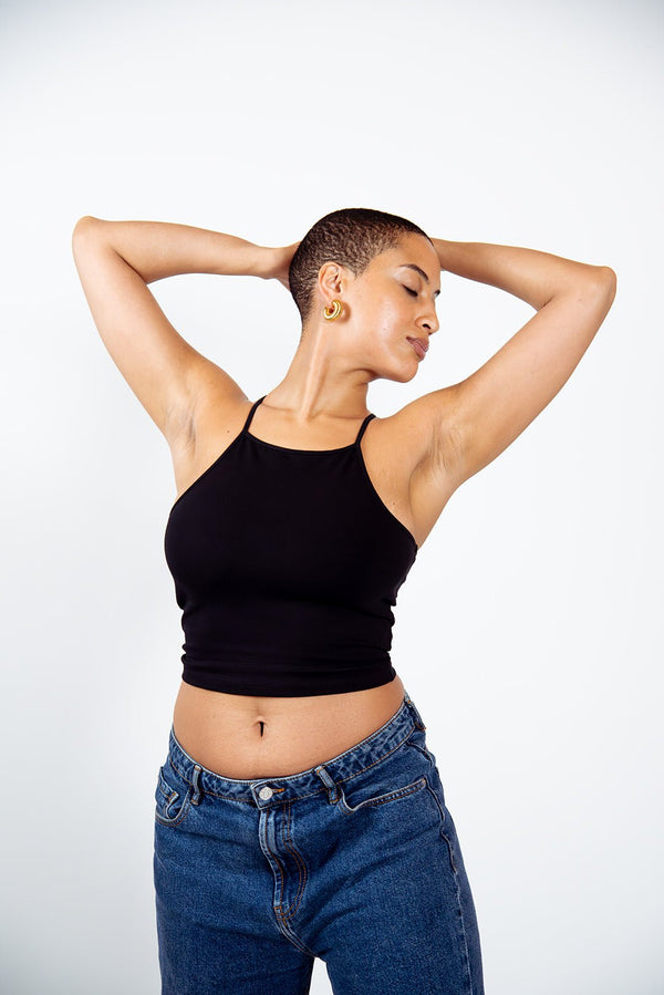 EKA Racer Crop in Black - Manners London