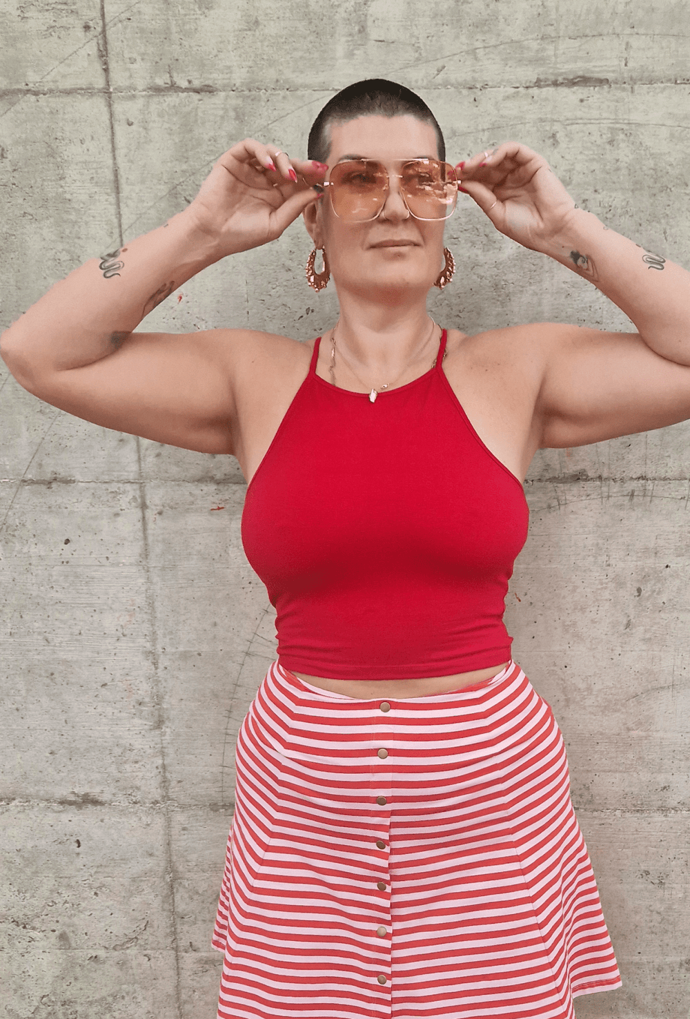 EKA Racer Crop in Pomegranate Red - Manners London