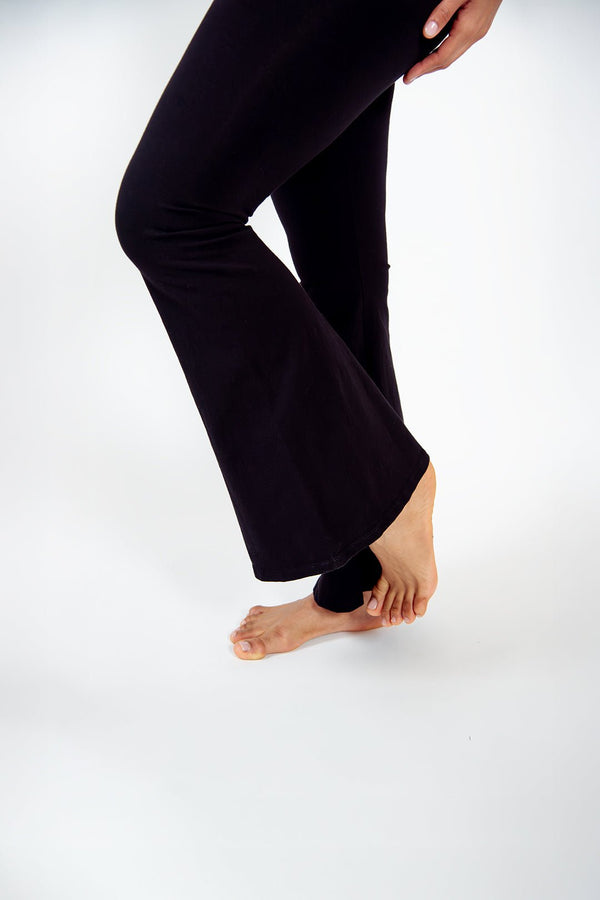 Faiza Flare Trousers Petite in Black - Manners London