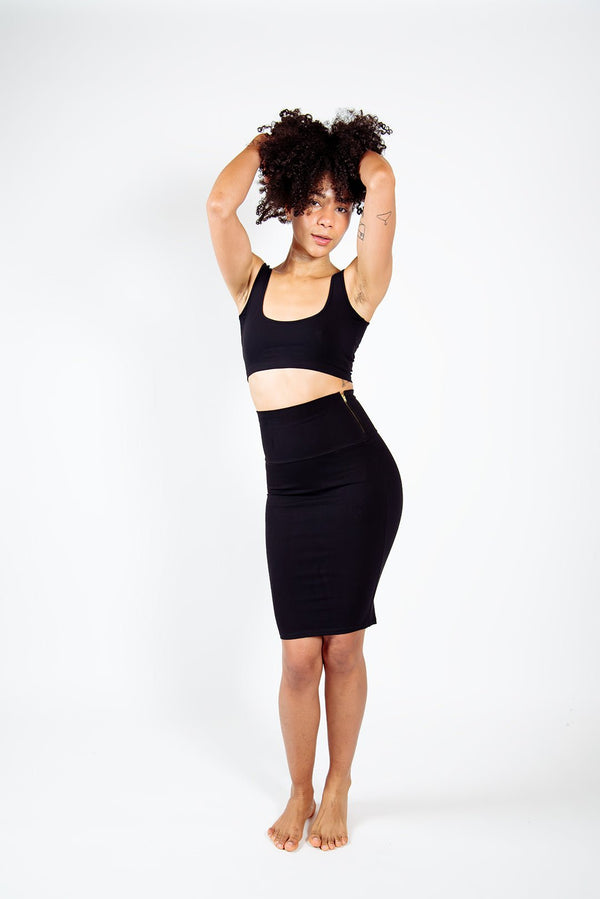 Favell Pencil Skirt In Black - Manners London